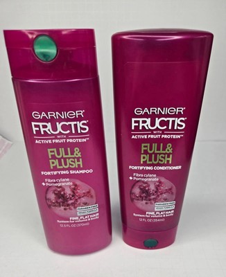 Garnier Fructis FULL & PLUSH  Shampoo and Conditioner Set 12.5 FL OZ, NEW