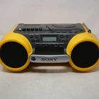 Sony CFD-980 Sports Yellow Boombox CD Cassette AM/FM Radio Vintage 1990s Read