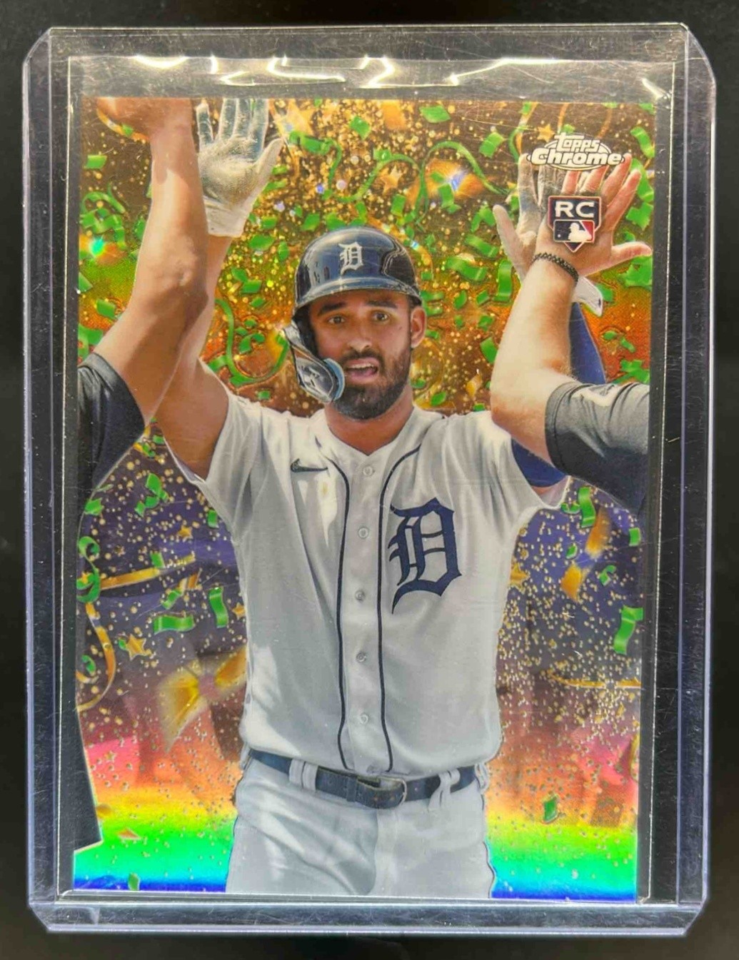 2023 Topps Chrome Update Riley Greene Celebracion RC Rookie #90/99 Tigers