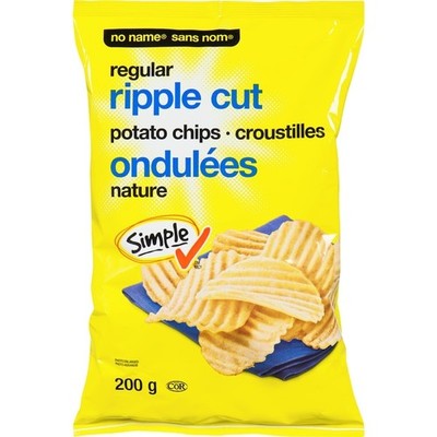 2-Pack No Name Regular Ripple Cut Potato Chips