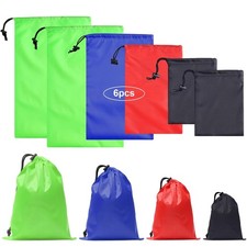 iMucci Upgrade Waterproof Drawstring Bag Sack Nylon Bag Ditty Bag for Gym Tra...