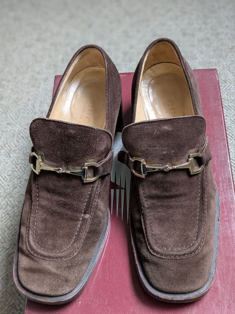 Gucci Horsebit Loafers Gold Hardware Brown Suede Size 36 About US 6 For Women thumbnail 16