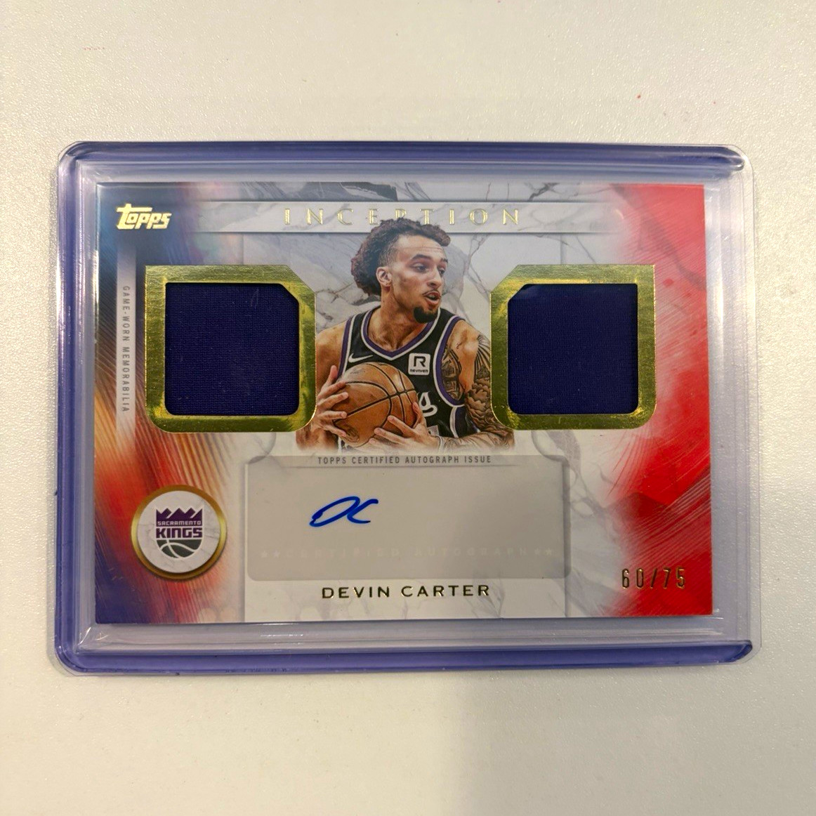 Topps 2025-26 Inception Devin Carter Franchise Fundamental Patch Auto #FF-DC /75