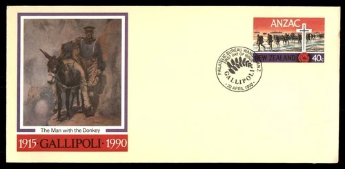 Mayfairstamps New Zealand FDC 1990 ANZAC Gallipoli the man with the donkey First