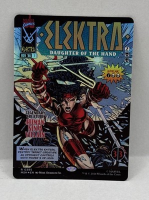 Elektra, Daughter of the Hand (Borderless) (0395) Marvel Super Heroes Foil