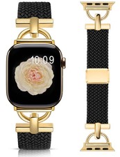 Braided Magnetic Band for Apple Watch 38/40/41/42/44/45mm  Stretchy Nylon Strap