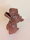 VINTAGE 1930s RED WING POTTERY SCOTTY DOG Brown Pink? ASH RECEIVER #877 TERRIER