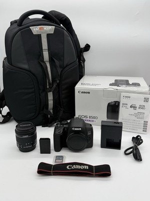 Canon EOS 850D Rebel T8i DSLR 18-55mm IS STM {TOP MINT} Complete Kit 32GB Tested