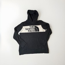 The North Face Women s Large Black Hoodie Big Logo Pullover Sweatshirt