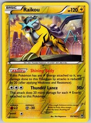 Raikou 55/162 XY BREAKthrough Reverse Holo Rare