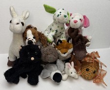 Webkinz Plush Lot of 11 Clover Dog Fox Llama Cat Lionfish Wombat Moose NO CODES