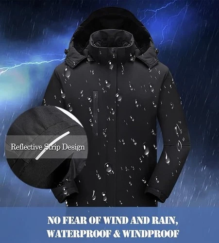 Chaqueta Térmica Calefactable De Hombre Abrigo Con Capucha Calentador Eléctrico image 2