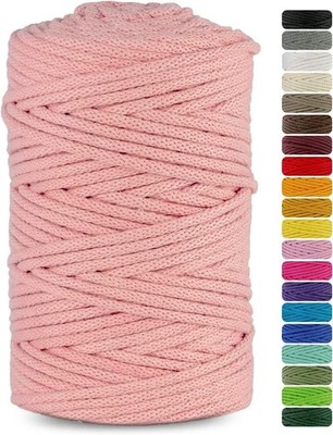 **HALBER PREISVERKAUF!!** NETUNO 100m x 5mm GEFLOCHTEN 100% BAUMWOLLE MAKRAMEE KORDEL 400g