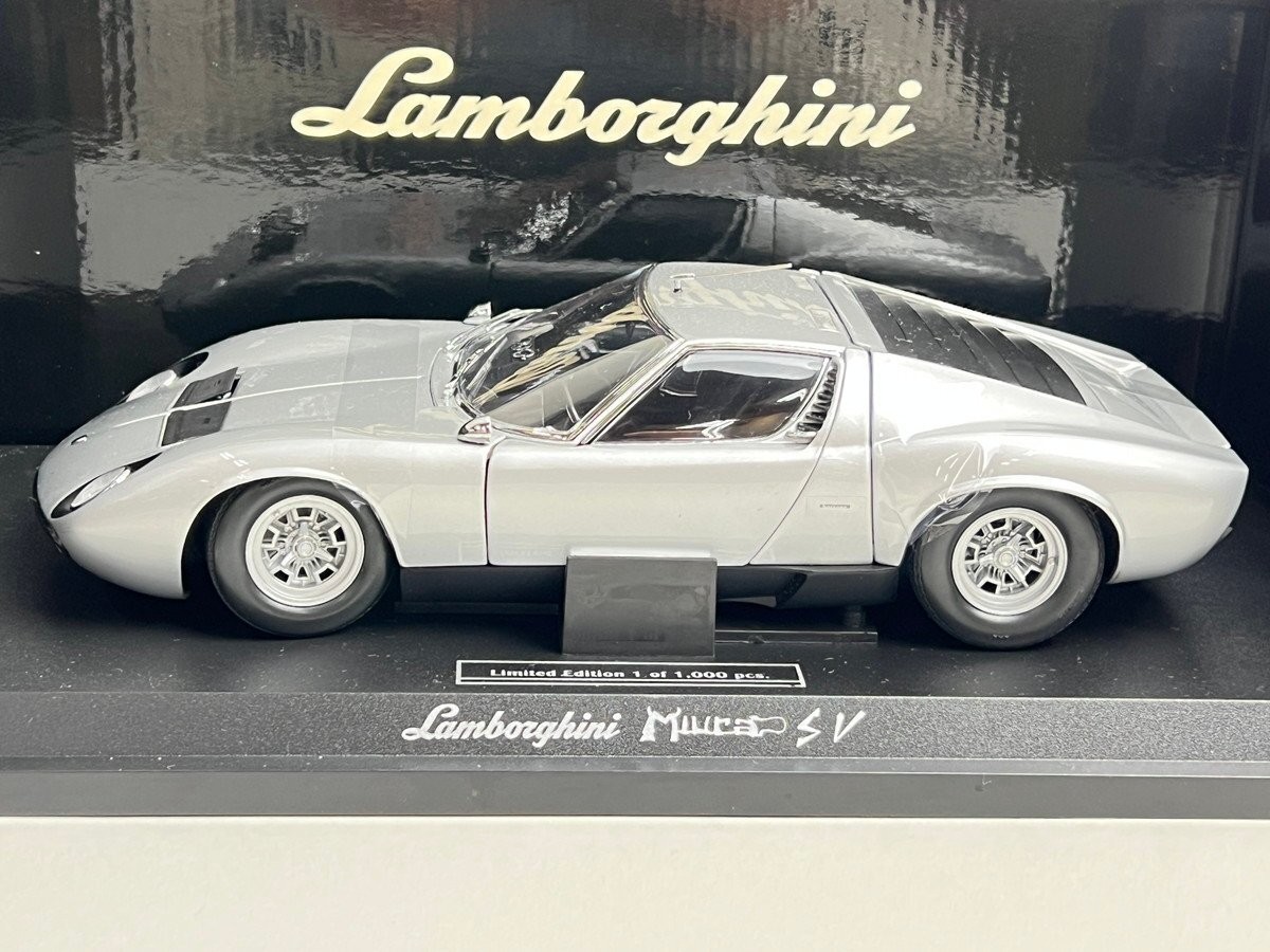 Kyosho 1/18 Lamborghini Miura P400 SV Silver Diecast Model w