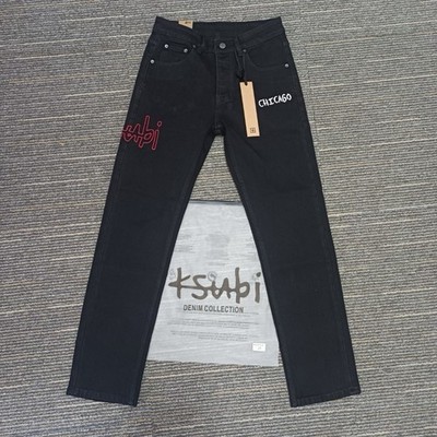 KSUBI Men's Black Embroidered Skinny Jeans Denim Collection size 32 KJ30