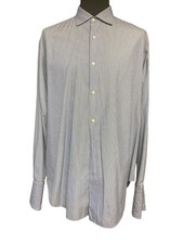 Timeless Men's Vintage cotton shirt by Giorgio Armani  French Cuffs  Size 16.5