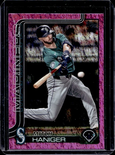 2025 Topps Mitch Haniger Pink Holo Foil #15 Mariners