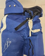 Maple Leafs AUSTIN MATTHEWS Signed Autographed Game Used Hockey Pants 2024/25