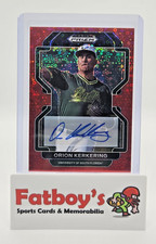 2022 Panini Prizm Draft Picks Orion Kerkering Red Donut Circle Auto Card 01/99
