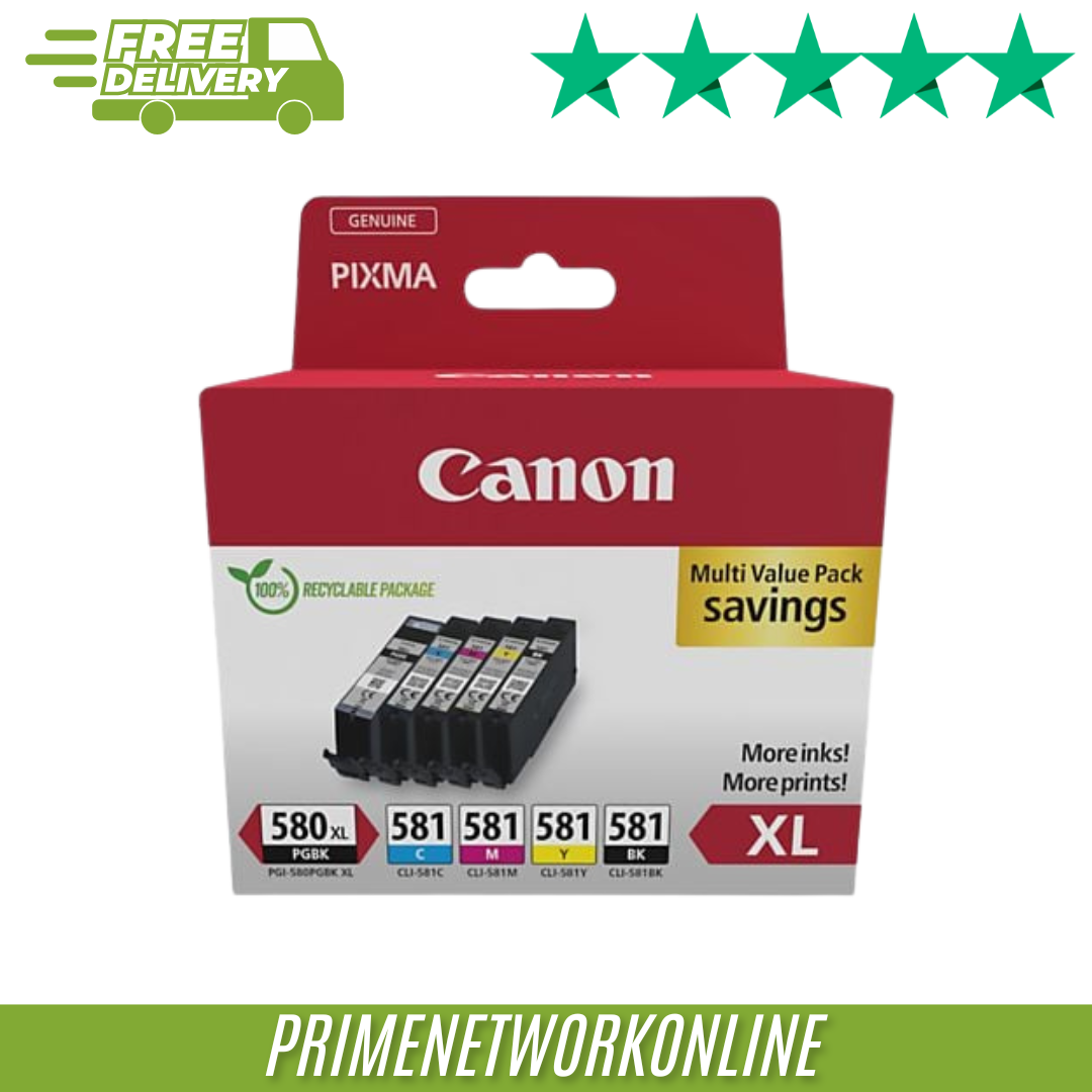 Canon PGI-580XL / CLI-581 Multicolour Ink Cartridge Set 100% ORIGINAL ⭐⭐⭐⭐⭐