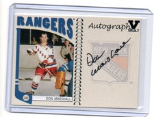 DON MARSHALL auto  AUTOGRAPH card FRANCHISES VAULT itg 2004-05 NEW YORK RANGERS