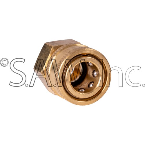 7100019 Simpson OEM Brass 3/8" QC Female - NPT Female Quick Connect Adapter - Picture 4 of 5