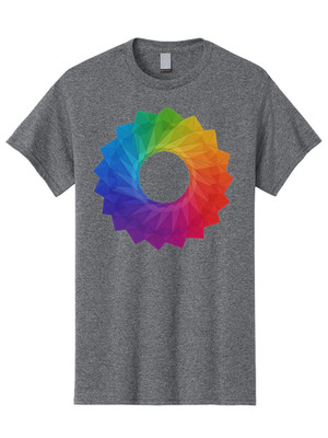 Rainbow-Swirl-3 Mens Graphic Tee, 100% Cotton, Casual Summer Wear