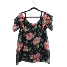 Cabi Top Womens Small Cold Shoulder Fairy Tale Floral Tank 5220 