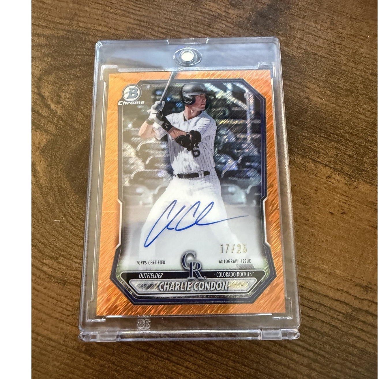 2026 Bowman Chrome Charlie Condon Orange Auto /25 Chrome Auto CPA-CC