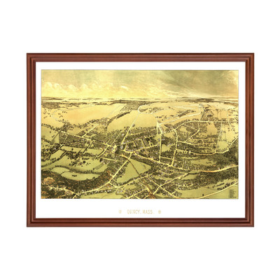 Old Map of Quincy, MA 1878 - Vintage Quincy Massachusetts Ar