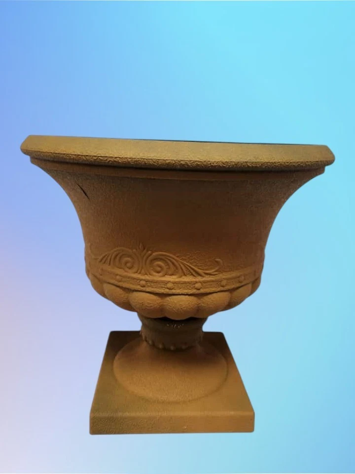 Large Ornamental Garden Urn Planter 18 L Rustic Brown – Premium Outdoor Feature - Image 2 of 4