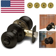 Colonial Privacy Interior Door Knob   ANSI Grade-3 Certified, Modern Heavy Du...