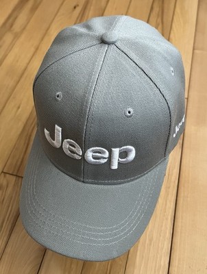 Jeep Baseball Cap Hat Adjustable Gray Embroidered Logo