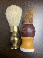 Ever Ready and Brushed Chrome SET OF 2 Vintage Shaving Brushes