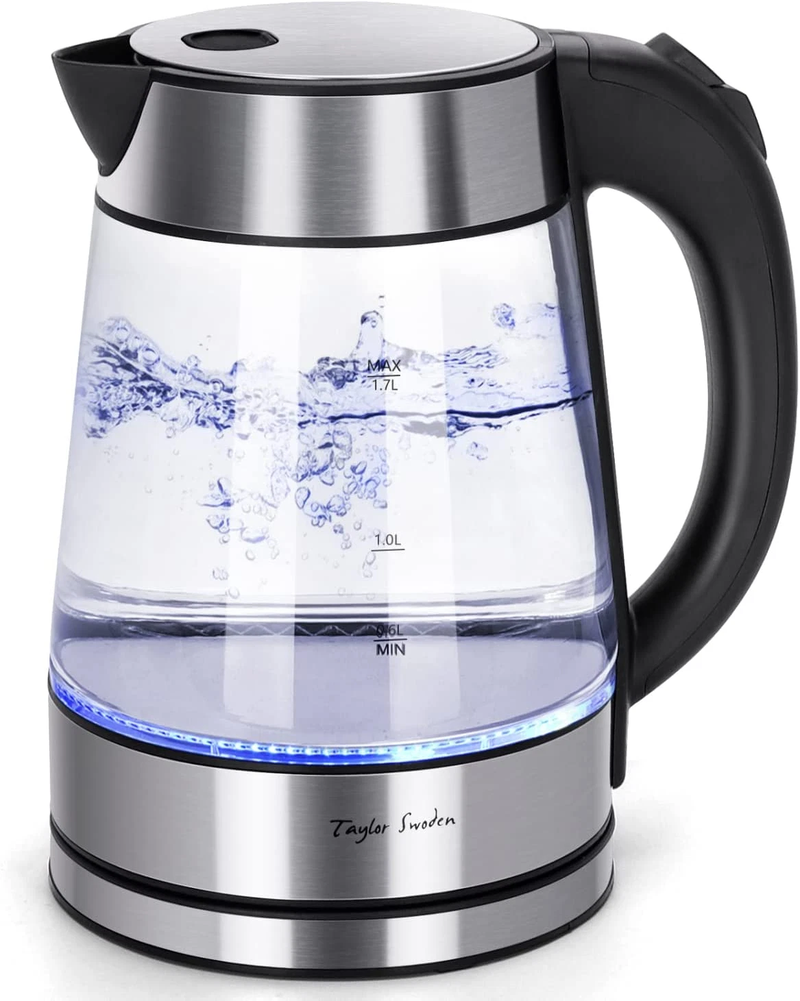 Taylor Swoden Glass Hot Water Kettle Electric for Tea and Coffee 1.7 Liter Fast