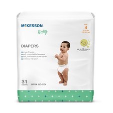 McKesson Baby Baby Diaper Size 4 22 to 37 lbs. BD-SZ4 124 Ct 0.33 per diaper