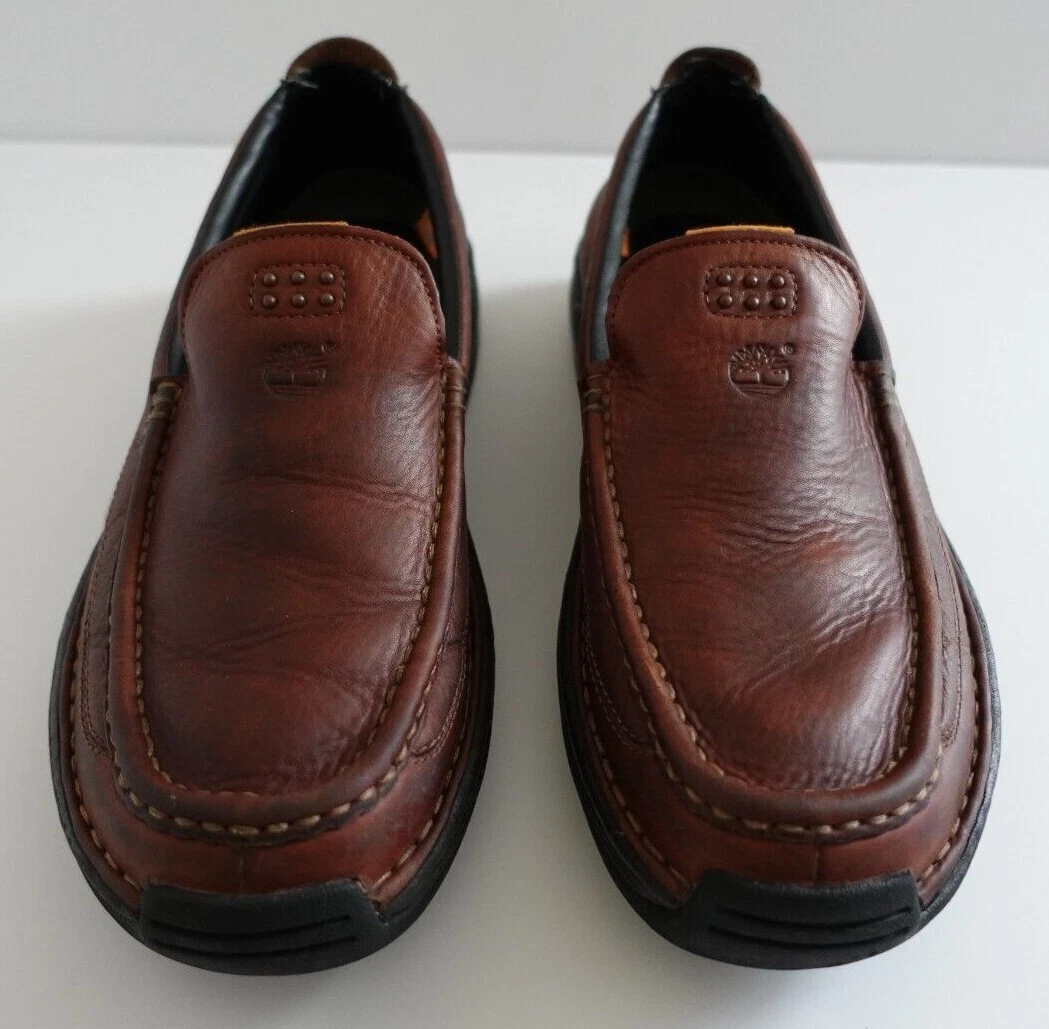 Mocassini Timberland uomo 9 m saluto slip on mocassino pelle marrone casual 79504