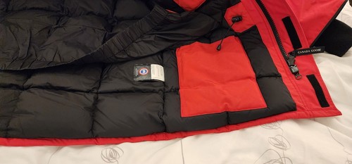NEW GREY LABEL EDITION RED CANADA GOOSE EXPEDITION MEDIUM FITS "L-XL" PARKA - Picture 13 of 24