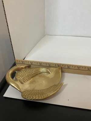 Vintage Brass Swan Dish
