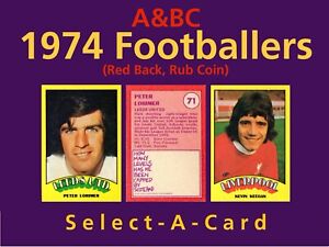A/&BC Red Back Choose from drop down list Football Cards 1974