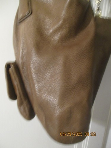 VINTAGE COACH KRISTIN XL CHAIN BROWN LEATHER BAG PURSE TOTE BOHO - Picture 5 of 13