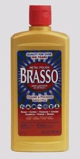 BRASSO Cleans Polish Metal Brass Chrome Copper Stainless Steel Pewter Bronze 8oz