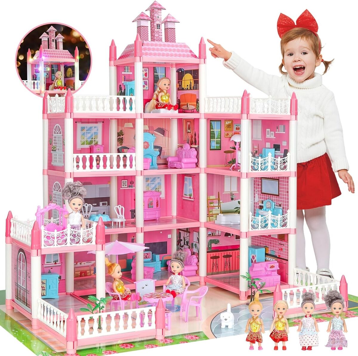 Buy Barbie Dreamhouse, 75+ Pieces, Pool Party Doll House With 3 Story Slide