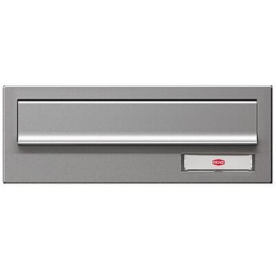 RENZ Durchwurfbriefkasten in RAL 9007 300 x 270-405 mm RSA2-Klingel Namensschild
