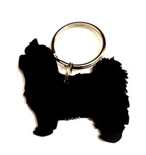 Maltese Dog keyring Lanyard Keychain Bag Charm Gift In Black