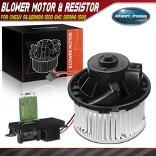 A/C Heater Blower Motor & Resistor for Chevy Silverado 1500 GMC 2 Hole & 7-Pin