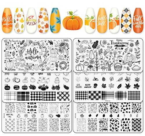 6 Pack Nail Art Stamping Plate Nail Art Template Image Plate