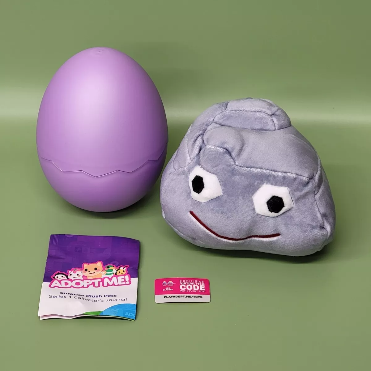 Adopt Me Egg Roblox Surprise Plush Pets Uncommon Rock w/ Item Code b