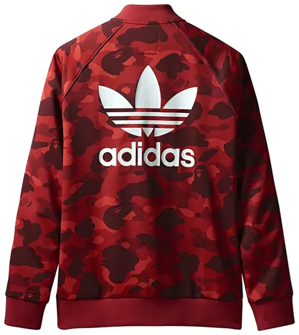 BAPE x Adidas Adicolor Track Jacket Top Raw Red Size Small