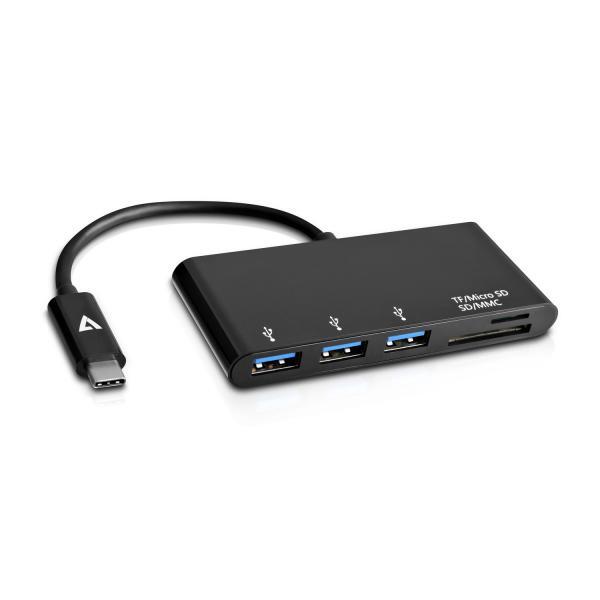 V7 - Cables ADATTATORE USB-C M3 X USB 3.0 A MICRO SD SD/MMC NERO